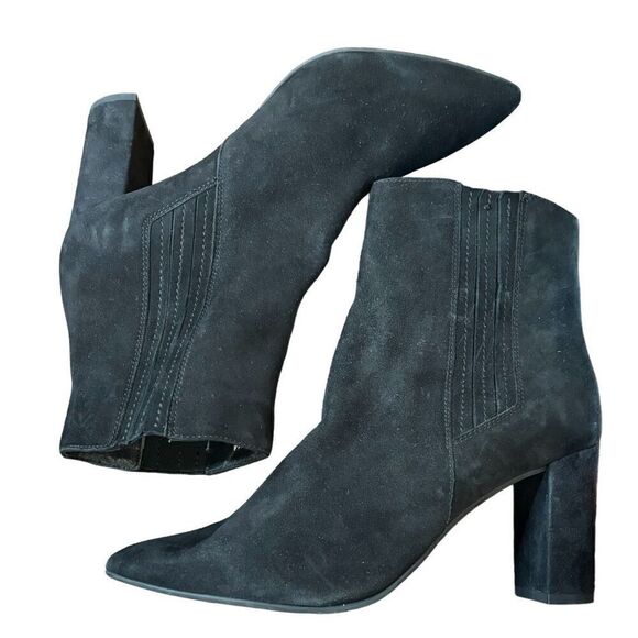 AQUATALIA Sierra Suede Dress Booties in Black NWOB Size 9 - Picture 3 of 5